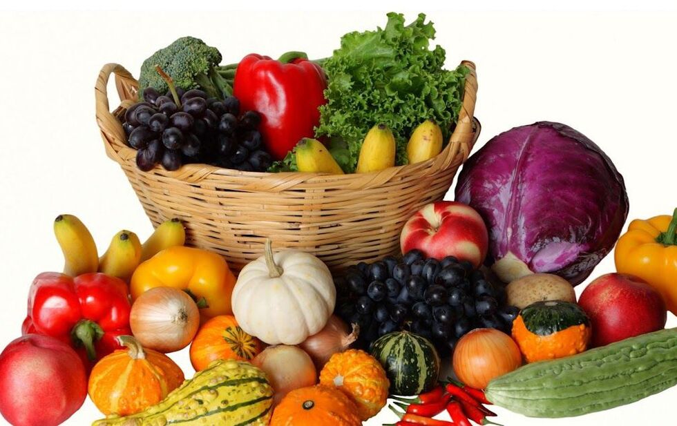 Frutta e verdura per la prostatite